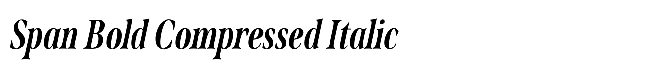 Span Bold Compressed Italic